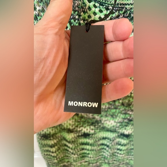 Monrow Dress Size Medium Crochet Space Dye Tank Midi NWT New Boho Beach Vacation - Picture 7 of 11